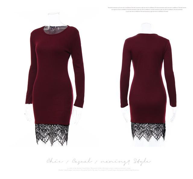 KAYWIDE Lace Patchwork Women's Dress