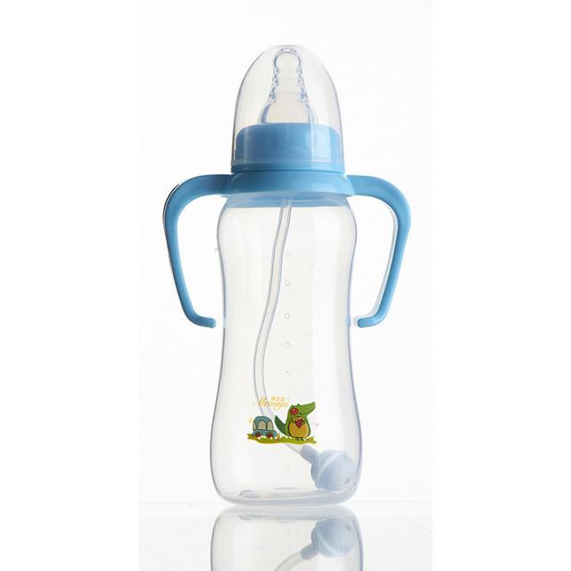 infant or toddler 300ml water bottle with handle suction cups