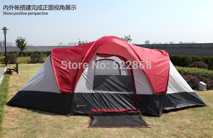 8 -10 people 3 bedroom double layer waterproof camping tent