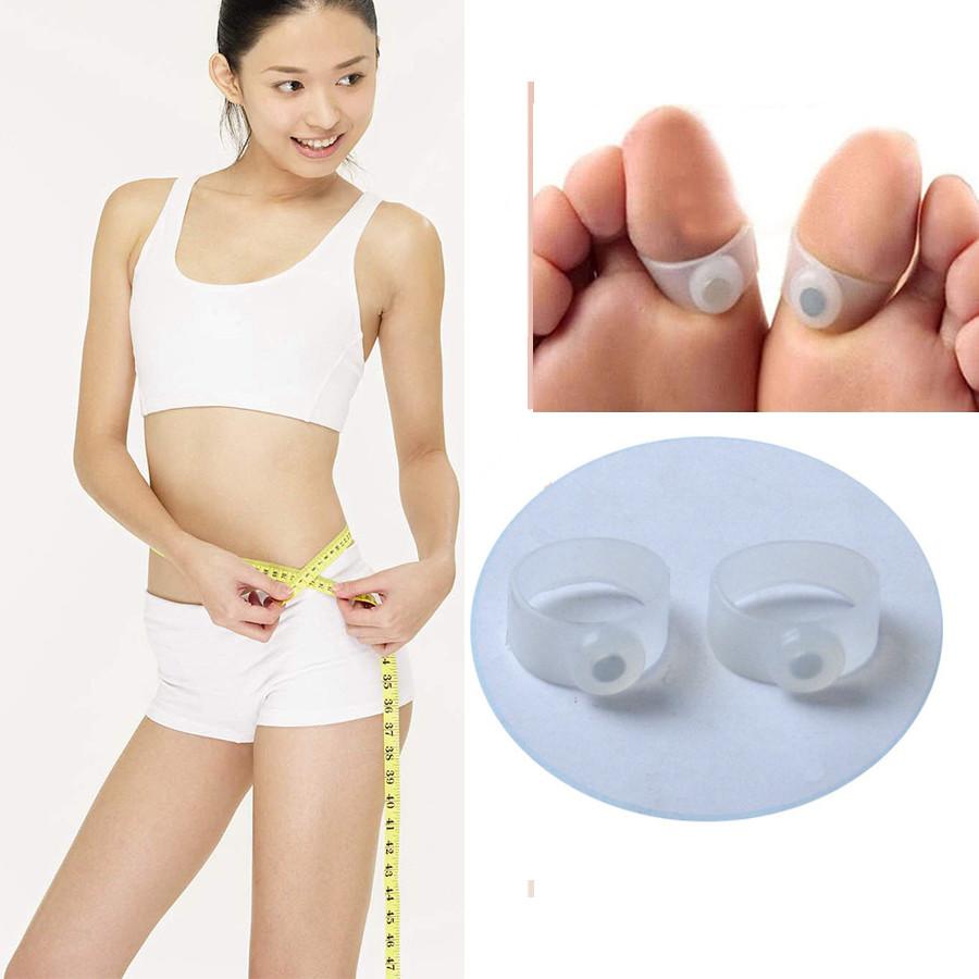 4pcs Slimming Lose Weight Fashion Women Foot Care Tool Silicone Magnetic Massage Foot Toe Ring Keep Fit Product for Women C537