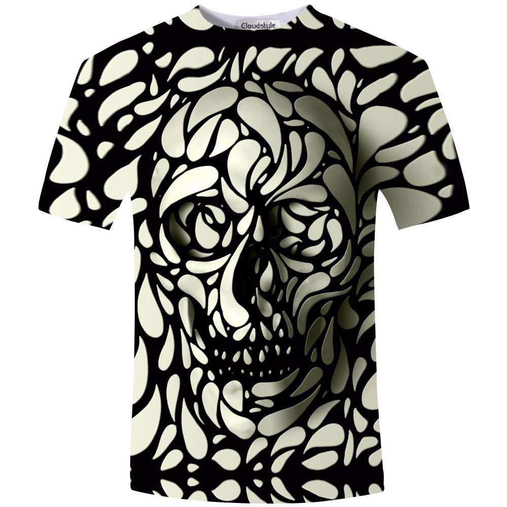 Skull Print Mens T-Shirt