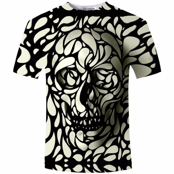 Skull Print Mens T-Shirt