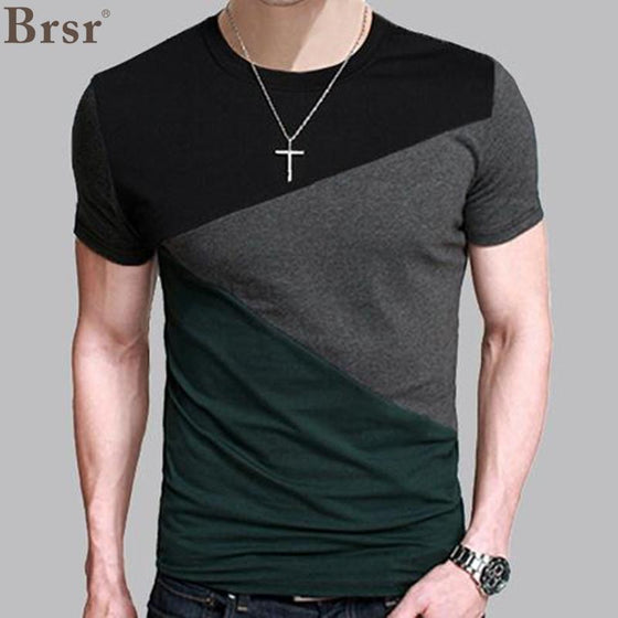 Mens T Shirt Slim Fit Crew Neck